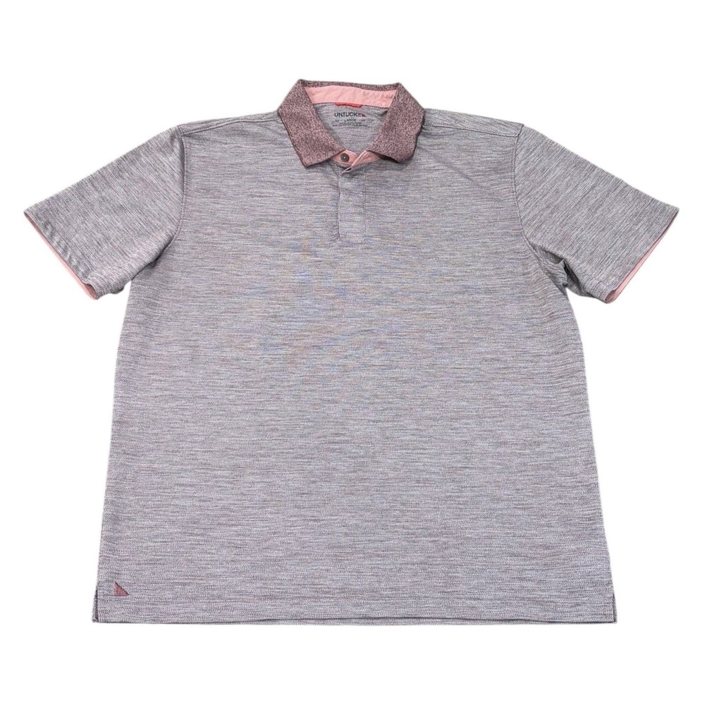 UNTUCKit Polo Shirt Mens Hannifer Large Maroon Performance Stretch Preppy Golf